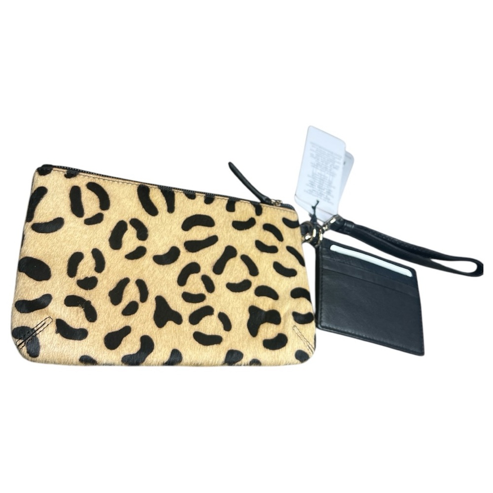 ili New York Chic Leopard Print Wristlet with RFID Card Holder, NWT